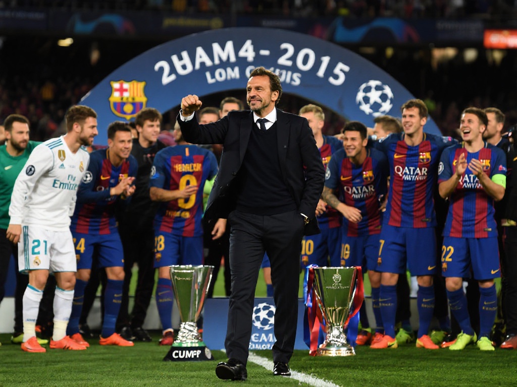 名帅恩里克双料传奇,瓜帅后再现三冠王荣耀 任职巴萨期间,恩里克带领球队在2014-